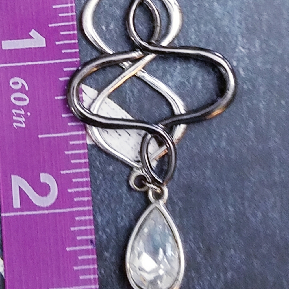 Double layer dangle earrings